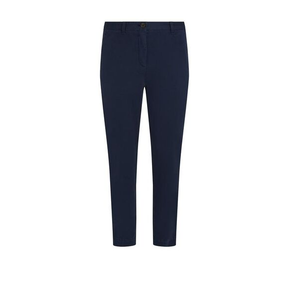 TOMMY HILFIGER Women's Tailored Cotton Twill Pants Women DARK NIGHT NAVY